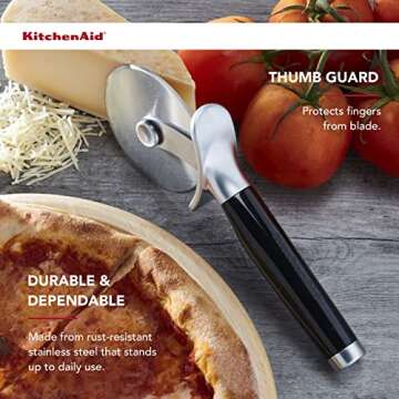 KitchenAid Pizza Wheel with Finger Guard & Sharp Blade