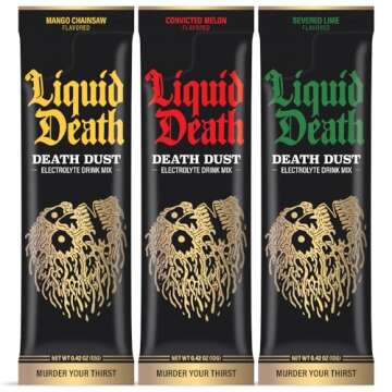 Liquid Death Electrolyte Death Dust - Hydration Powder Packets - 12-Stick Variety Pack - 3 Flavors - Mix 1 Stick with 16 oz Water