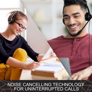 Sonitum Noise Canceling Headset with Microphone