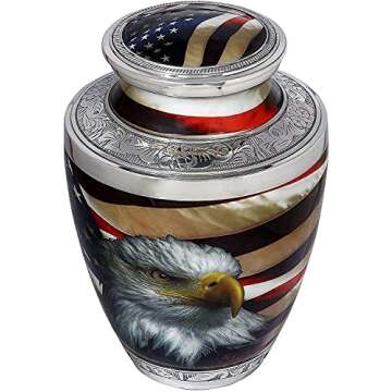 Bold & Divine American Flag Patriotic Cremation Urn for Men