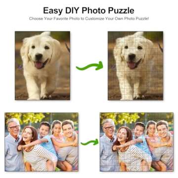 Personalized Photo Puzzles, Custom Jigsaw Puzzle for Adults, Customized Puzzle for Family, Wedding, Pet 500 Pieces, Unique Custom Keepsake Fun and Engaging for All Ages(20.5 * 15In Horizontal)