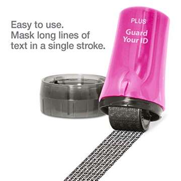 Guard Your ID Advanced Security Roller 2.0 Identity Theft Prevention Stamping Pink