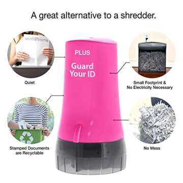 Guard Your ID Advanced Security Roller 2.0 Identity Theft Prevention Stamping Pink