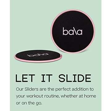 Bala Sliders (2 Per Set) | Exercise Sliders for Yoga, HIIT, Core Training, Aerobics, Pilates, Home Workouts | Blush