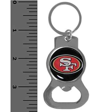 NFL Siskiyou Sports Fan Shop San Francisco 49ers Bottle Opener Key Chain One Size Team Color , Black