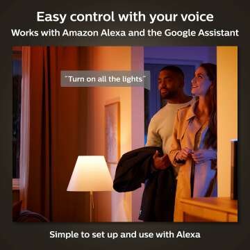 Philips Hue Smart 75W A19 LED Bulb - White and Color Ambiance Color-Changing Light - 1 Pack - 1100LM - E26 - Indoor - Control with Hue App - Works with Alexa, Google Assistant and Apple Homekit