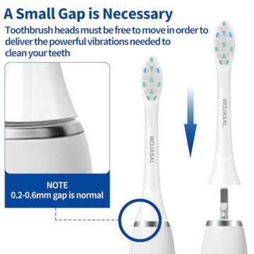 Replacement Brush Heads Compatible with Philips SoniCare Electric Toothbrushes Handle, Toothbrush Heads of Effective Cleaning, for Snap-on System, 8 Pack, White