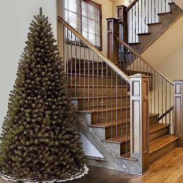 National Tree Company Artificial Giant Christmas Tree, Green, North Valley Spruce, Includes Stand, 12 Feet