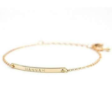 Personalized Gold Bar Bracelet