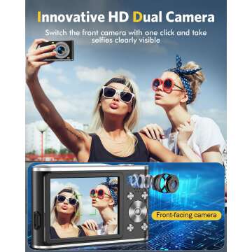 Digital Camera, Auto Focus FHD 4K Vlogging Camera