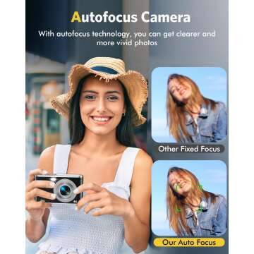 Digital Camera, Auto Focus FHD 4K Vlogging Camera