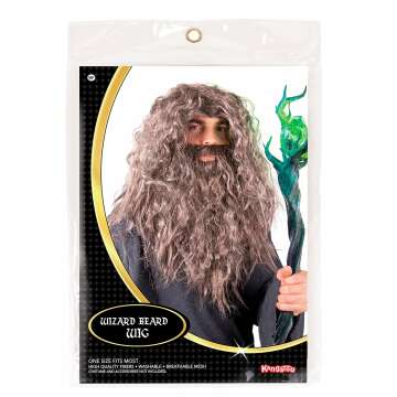 Kangaroo Wizard Wig and Beard – Dumbledore Costume Accessory