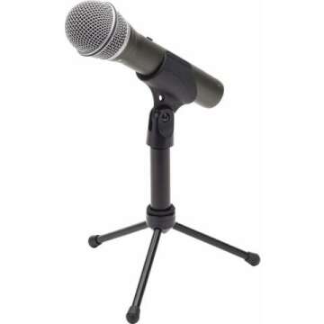 Samson Technologies Q2U USB/XLR Dynamic Microphone Recording and Podcasting Pack (Includes Mic Clip, Desktop Stand, Windscreen and Cables), Silver