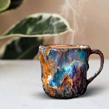 Colorful Mineral Crystal Coffee Mugs - Unique Design