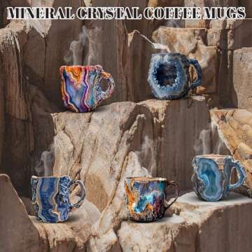 Colorful Mineral Crystal Coffee Mugs - Unique Design