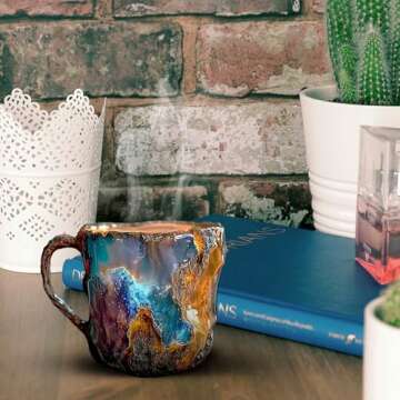 Colorful Mineral Crystal Coffee Mugs - Unique Design