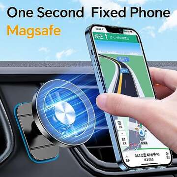 for Magsafe Car Mount【20 Strong Magnets】Magnetic Phone Holder for Car Phone Holder Mount Truck Dash【360°】Cell Phone Holders for Your Car Accessories for Women Men iPhone 16 15 14 13 12 Plus Pro Max