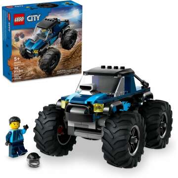 LEGO City Blue Monster Truck Off-Road Playset for Kids 60402