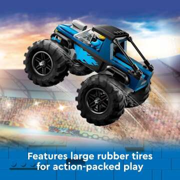 LEGO City Blue Monster Truck Off-Road Toy for Kids