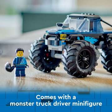 LEGO City Blue Monster Truck Off-Road Toy for Kids