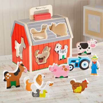 Wooden Take-Along Barn Toy from Melissa & Doug