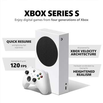 Xbox Series S Starter Bundle - Includes hundreds of games with Game Pass Ultimate 3 Month Membership - 512GB SSD All-Digital Gaming Console