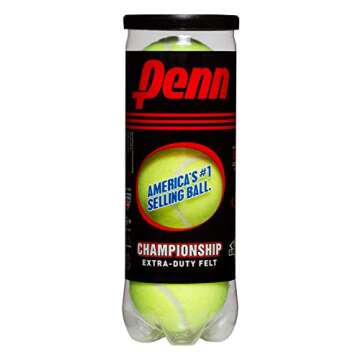 Penn Championship Tennis Balls - Extra Duty Felt Pressurized Tennis Balls - 24 Cans, 72 Balls