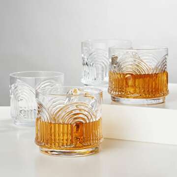 Viski Beau Stemless Lowball Glasses Set of 4 - 11oz