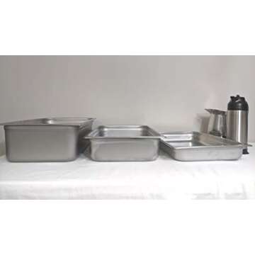 Update International NJP-1004 Steam Table Pan, 4", Stainless Steel