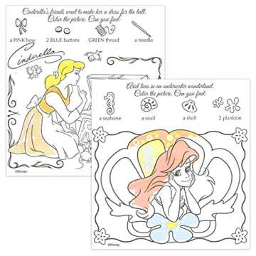 Disney Princess Imagine Ink Activity Book Set -- 3 Magic Disney Princess Coloring Books for Girls Kids Toddlers with Invisible Ink Pens, Stickers, Games, Puzzles, Mazes and More