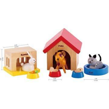 Family Pets Dollhouse Animal Set by Hape