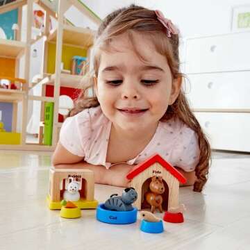 Family Pets Dollhouse Animal Set by Hape