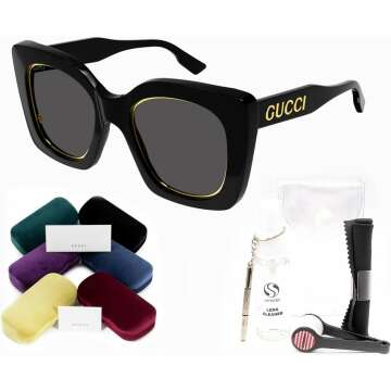 Gucci GG1151S Cat Eye Sunglasses: Non-Polarized Luxury