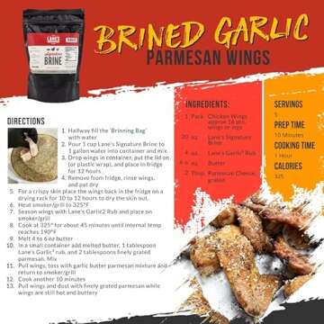 Lanes Signature Brine, Large Turkey Brine Seasoning Enough Brine for 2 Soaks, 100% Natural, No Preservatives, No-MSG, Gluten-Free, For Use With 25 Lbs Turkey Brine Bag, Made in USA, (20oz)