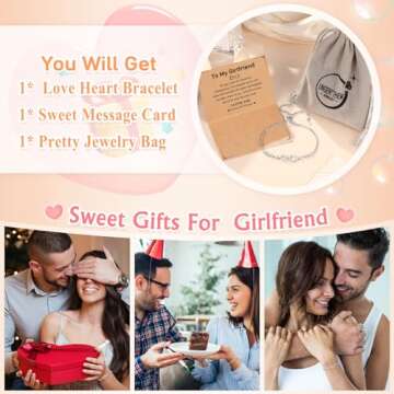 UNGENT THEM Gifts for Girlfriend Birthday Anniversary Romantic Mothers Day Christmas I Love You Sweetest Valentines Day Gifts for Her Girlfriends Gf Bracelet