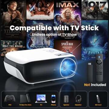 HAPPRUN Native 1080P Bluetooth Projector