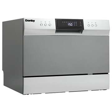 Danby DDW631SDB Countertop Dishwasher with 6 place Settings and Silverware Basket, LED Display, Energy Star