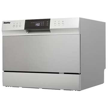 Danby DDW631SDB Countertop Dishwasher with 6 place Settings and Silverware Basket, LED Display, Energy Star