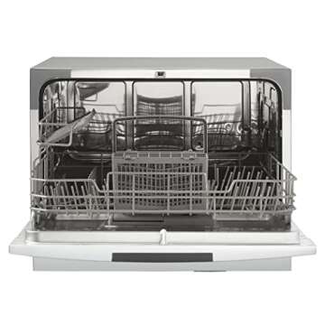 Danby DDW631SDB Countertop Dishwasher with 6 place Settings and Silverware Basket, LED Display, Energy Star