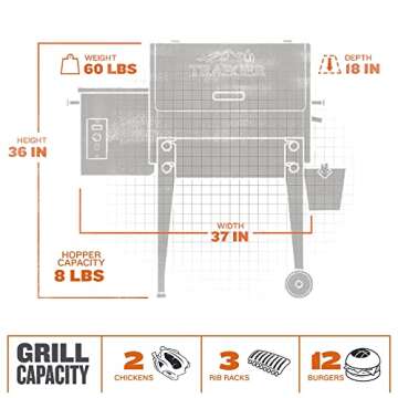 Traeger Grills Tailgater Portable Electric Wood Pellet Grill and Smoker with Folding Legs