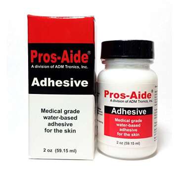 Pros-Aide "The Original" Adhesive 2 oz. By ADM Tronics - Professional Medical Grade Adhesive. Dries Clear. Latex-Free! Hypoallergenic. Special Effects Makeup. Works on foam latex and prosthetics.