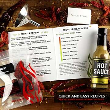 Deluxe Hot Sauce Making Kit, Ghost Pepper Edition, Gourmet Spice Blend, 3 Bottles, Fun Labels, Make your own, DIY, for Dad, Grandpa, Papa, Secret Santa. (Deluxe Ghost Pepper Kit)