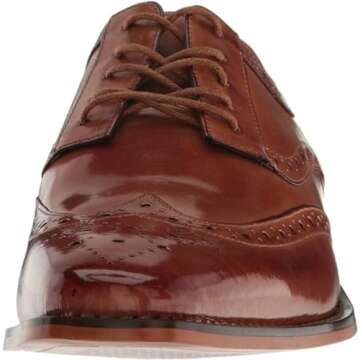 Stacy Adams Men's Tinsley-Wingtip Oxford, Tan, 9