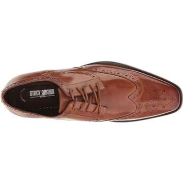 Stacy Adams Men's Tinsley-Wingtip Oxford, Tan, 9