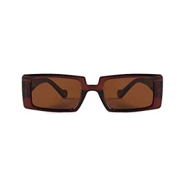 Retro 90s Rectangle Sunglasses for Men & Women