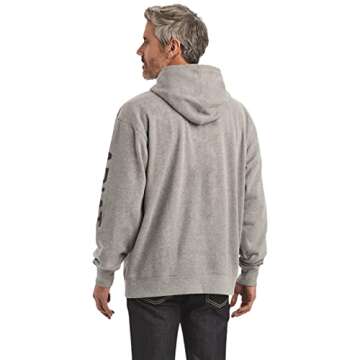 Ariat Male Logo Hoodie in Heather Grey | Large Size Comfort