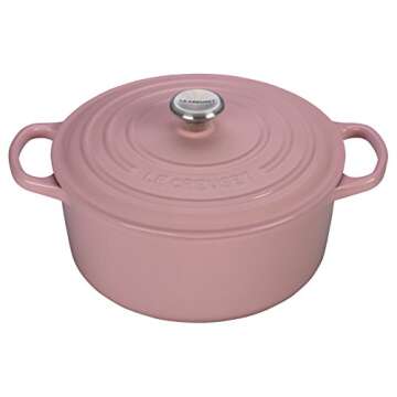 Le Creuset Signature Enameled Cast-Iron 4-1/2-Quart Round French (Dutch) Oven, Hibiscus