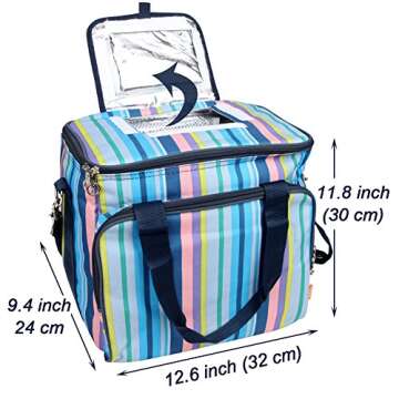 Yodo 18L Collapsible Soft Cooler Bag - Insulated up to 4-6 Hours, Roomy for Family Reunion, Party, Beach, Picnics, Sporting Music Events, Everyday Meals to Work