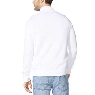 Nautica Men's Quarter-Zip Sweater, Bright White, X-Small