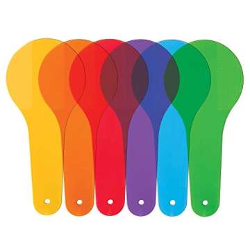 Learning Resources Color Paddles - Set of 18 Paddles, Grades PreK/Ages 3+ Preschool Science for Kids, Classroom Supplies,Back to School Supplies,Teacher Supplies